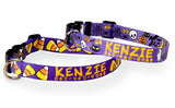 Halloween Funny & Not so Scary Purple Personalized Dog Collar