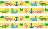 Tropical Seashore Yellow Dog Collar