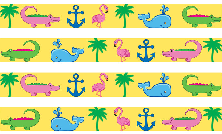 Tropical Seashore Yellow Dog Collar