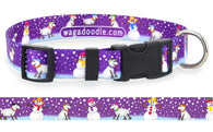 Christmas & Winter Snow Dog Purple