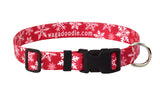 Christmas Snowflakes on Red Personalized