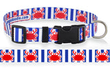 Red White and Blue Crab Dog Collar