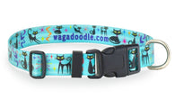 Astro Cat Mid-Century Modern Dog Collar Art
