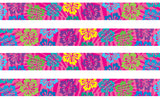 Colorful Hibiscus Pink Dog Collar
