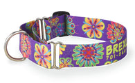 Groovy Flowers Martingale Dog Collar