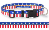 Patriotic Bars & Stars Flag Dog Collar
