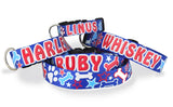 Patriotic Party Personalized Dog Collar