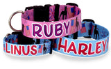 Patriotic Parade Blue Personalized Dog  Collar