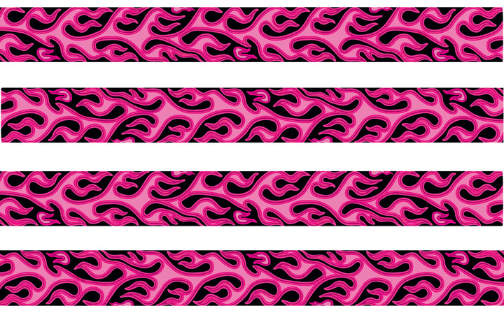 Hot Pink Flames Personalized Dog Collar