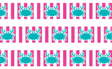 Aqua & Pink Crab Dog Collar