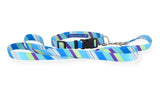 Key West Waters Stripe Personalized Dog Collar