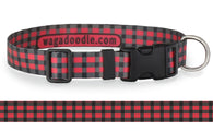 Christmas Buffalo Red Plaid Dog Collar