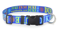 Signature-Autograph Personalized Dog Collar Royal Blue