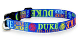 Signature-Autograph Personalized Dog Collar Royal Blue