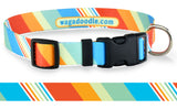 Seaside Stripes Ocean Personalized Martingale Dog Collar
