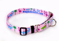 Tropical Seashore Martingale Pink