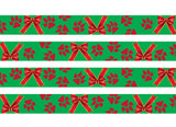 Christmas Bows and Paw Prints Dog Collar