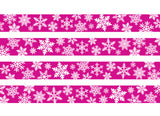 Christmas Snowflakes Magenta Dog Collar