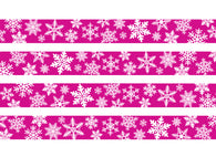Christmas Snowflakes Magenta Dog Collar