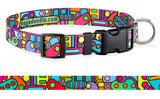 Mid-Century Modern Personalized Dog Collar