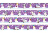 Christmas & Winter Snow Cat Purple