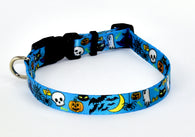 Halloween Funny & Not to Scary Blue Dog Collar