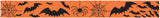 Halloween Orange & Black Bats Dog Collar