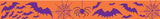 Halloween Orange & Purple Bats Dog Collar