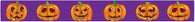 Halloween Pumpkins on Purple Dog Collar