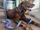 Frangipani Turquoise Personalized Martingale