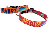 Mahi, Marlin and Sailfish Personalized Dog Collar Red