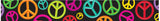 Peace Signs on Black Dog Collar