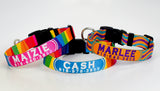 Tropical Swell Personalized Dog Collar