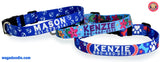 Anchors on Navy Blue Dog Collar