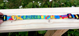 Summer Fling Abstract Art Personalized Dog Collar