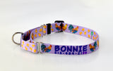 Key West Chickens Dog Collar Pink