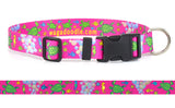 Sea Turtles Pink Dog Collar