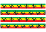 Rasta Ganja Weed Dog Collar