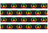 Rasta Peace Sign Dog Collar