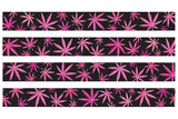 Marijuana Cannabis Leaf Pink Dog Collar