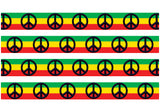 Rasta Flag Peace Personalized Dog Collar